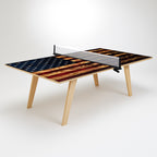 Rustic American Flag Premium Ping Pong Table