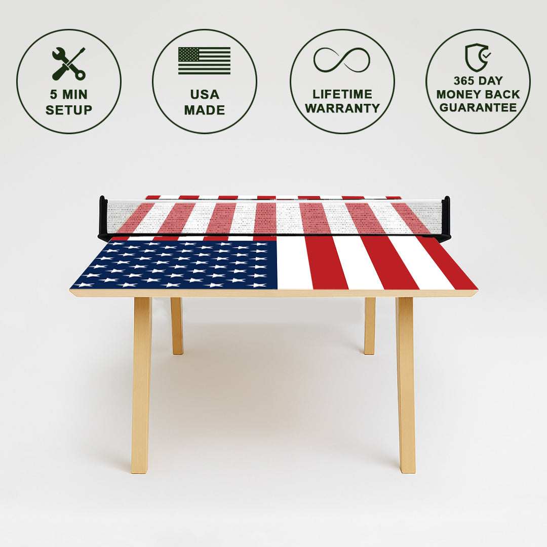 American Flag Premium Ping Pong Table