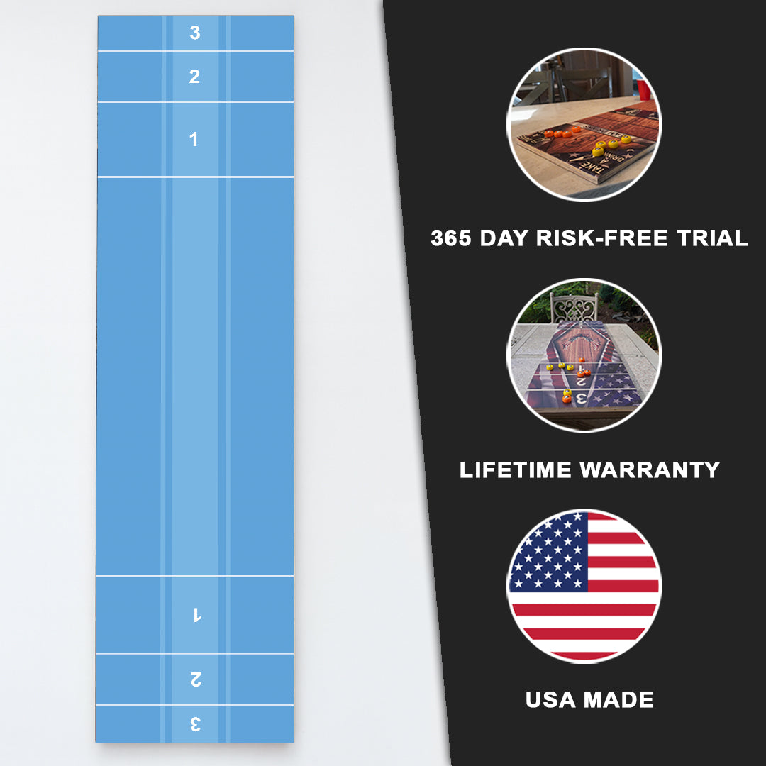 Blue Striped Shuffleboard