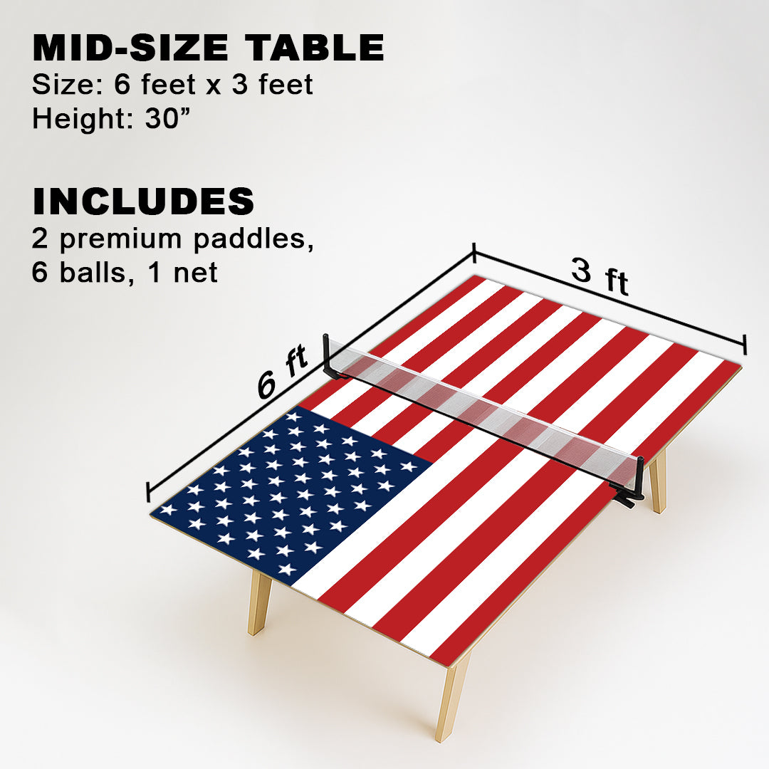 American Flag Premium Ping Pong Table