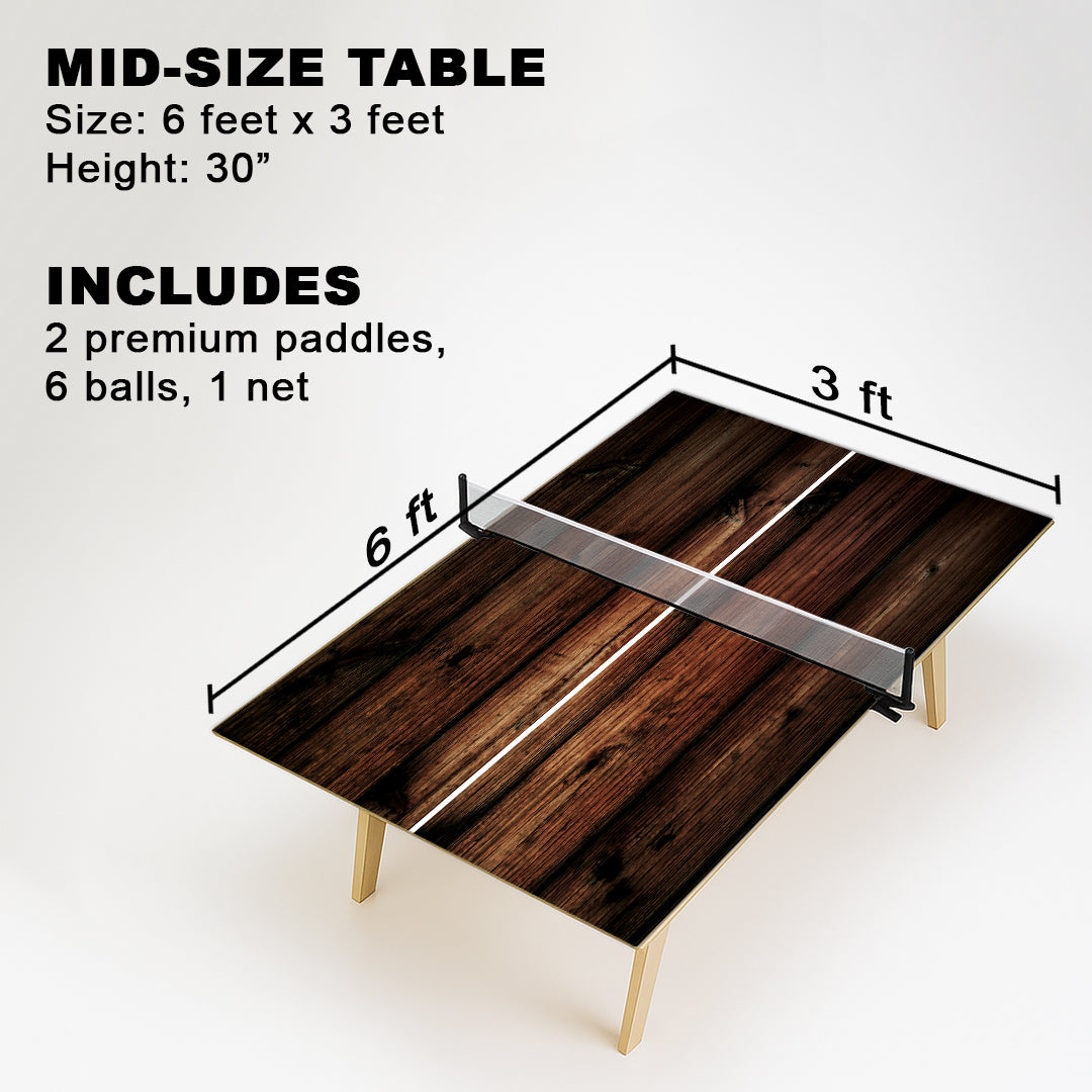 Wood Grain Premium Ping Pong Table