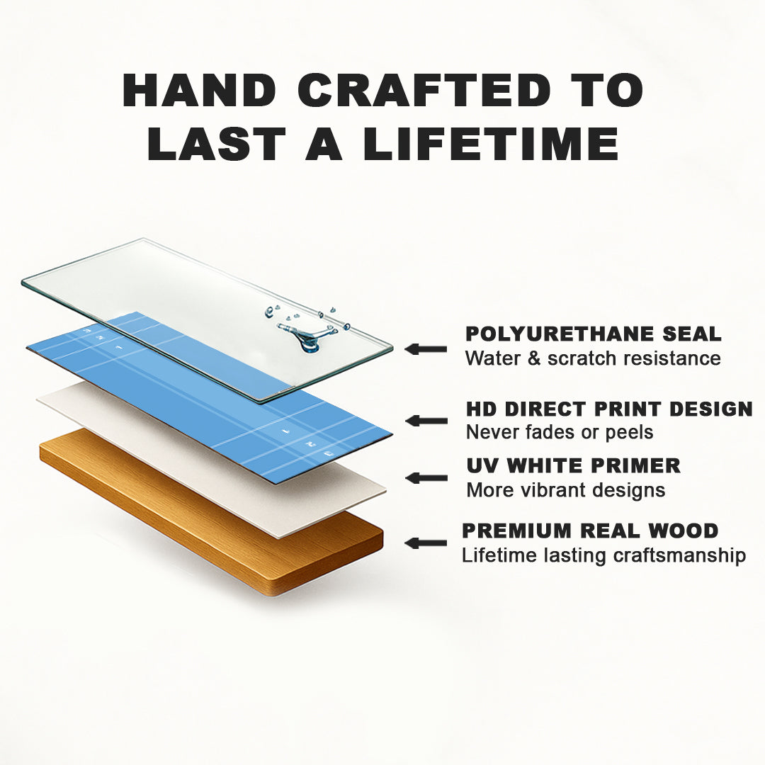 Blue Striped Shuffleboard