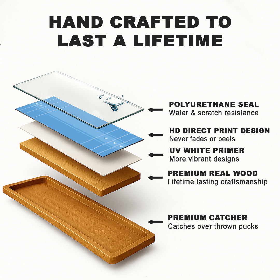 Blue Striped Shuffleboard